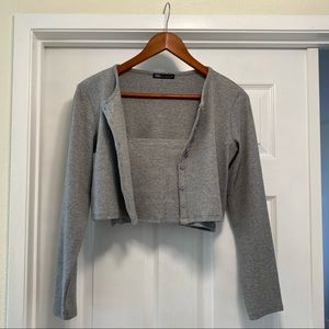 Zara Ribbed Tank and Cardigan Set